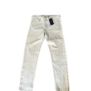 Rag & Bone Fit 2 Slim Mens Jeans Size 36x35 Stone Button Fly
